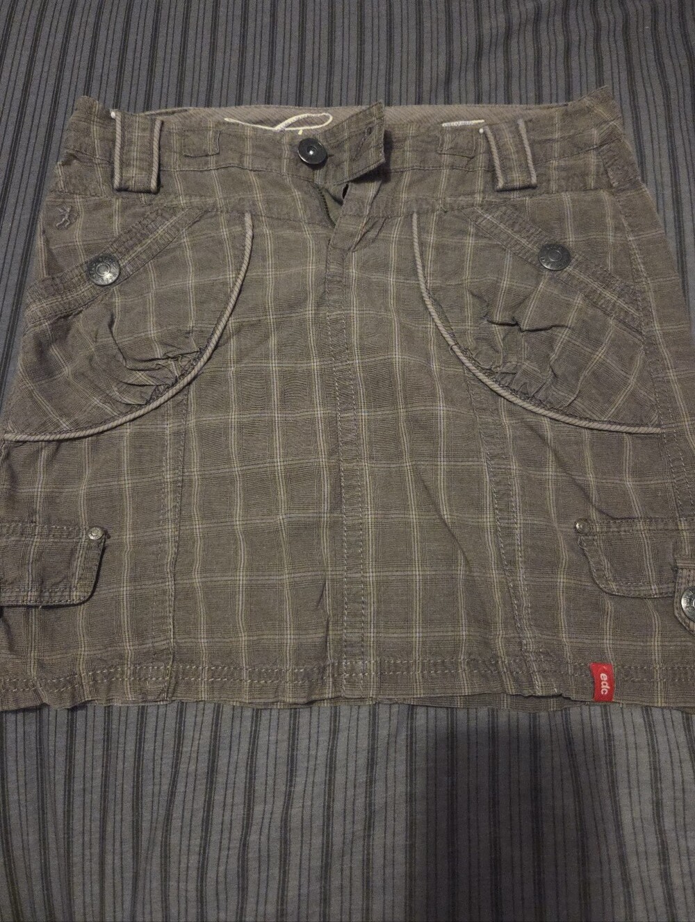 Y2K Plaid cargo miniskirt